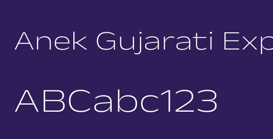 Anek Gujarati Expanded ExtraLight