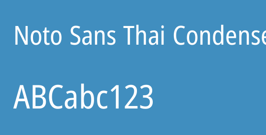 Noto Sans Thai Condensed