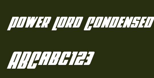 Power Lord Condensed Italic