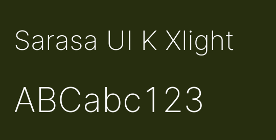 Sarasa UI K Xlight