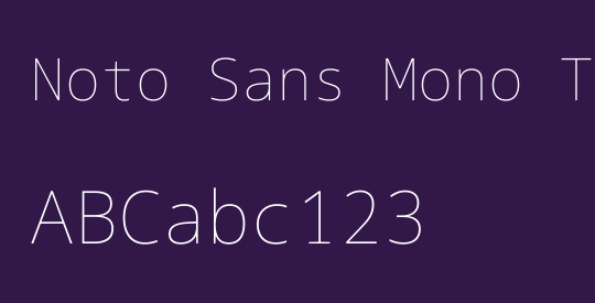 Noto Sans Mono Thin