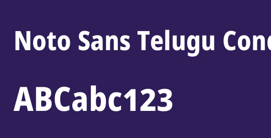 Noto Sans Telugu Condensed ExtraBold
