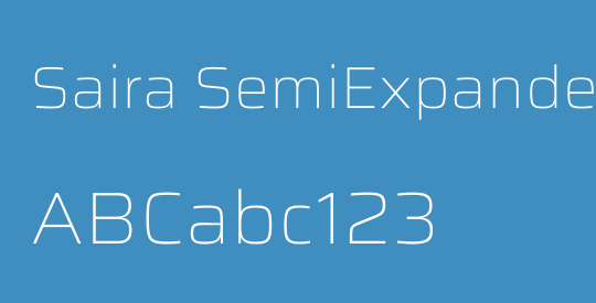 Saira SemiExpanded Thin