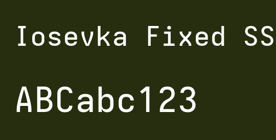 Iosevka Fixed SS08 MdEx