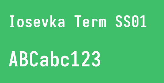 Iosevka Term SS01