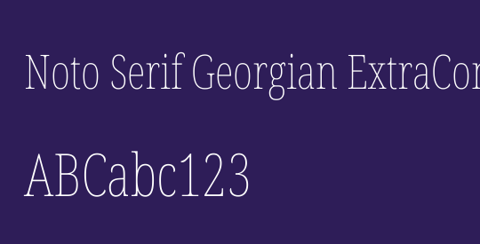 Noto Serif Georgian ExtraCondensed Thin