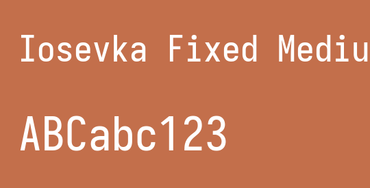 Iosevka Fixed Medium