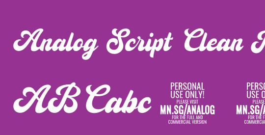 Analog Script Clean PERSONAL Personal