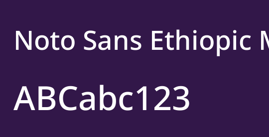 Noto Sans Ethiopic Medium