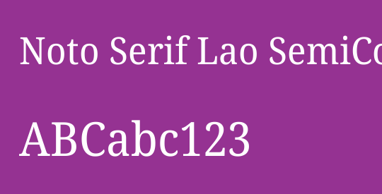 Noto Serif Lao SemiCondensed