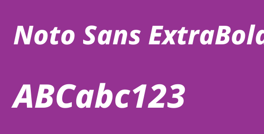 Noto Sans ExtraBold