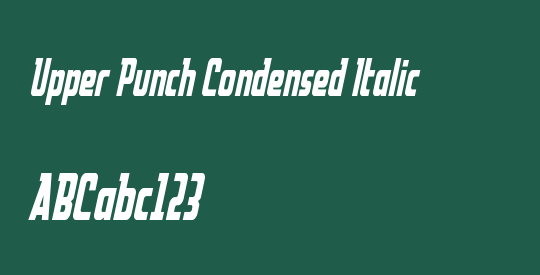 Upper Punch Condensed Italic
