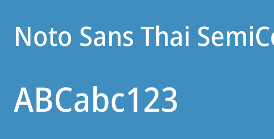 Noto Sans Thai SemiCondensed Medium