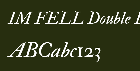 IM FELL Double Pica
