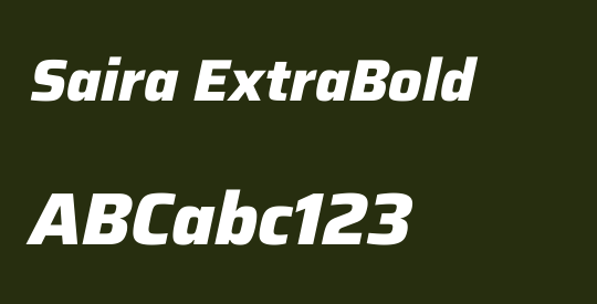Saira ExtraBold