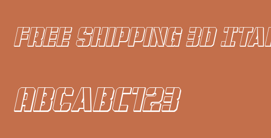 Free Shipping 3D Italic