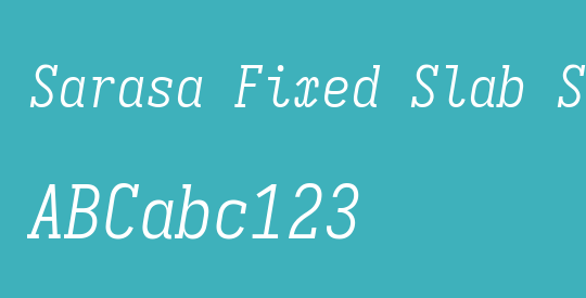 Sarasa Fixed Slab SC Light