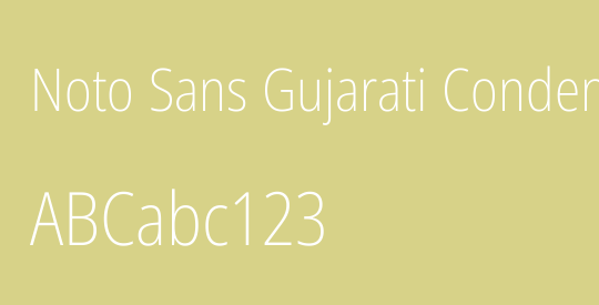 Noto Sans Gujarati Condensed ExtraLight