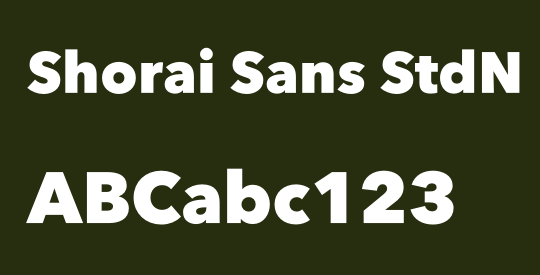 Shorai Sans StdN Black