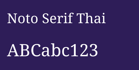 Noto Serif Thai