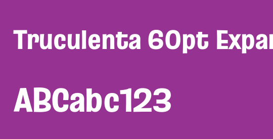 Truculenta 60pt Expanded ExtraBold