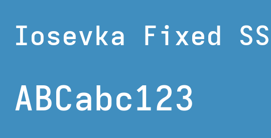 Iosevka Fixed SS10 SmBdEx