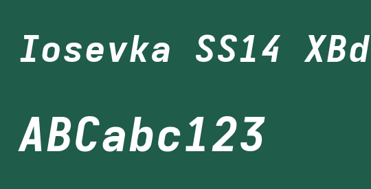 Iosevka SS14 XBdExObl