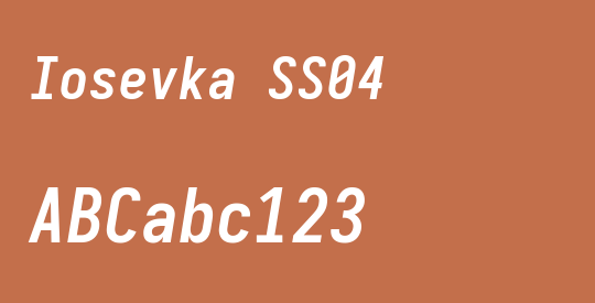 Iosevka SS04