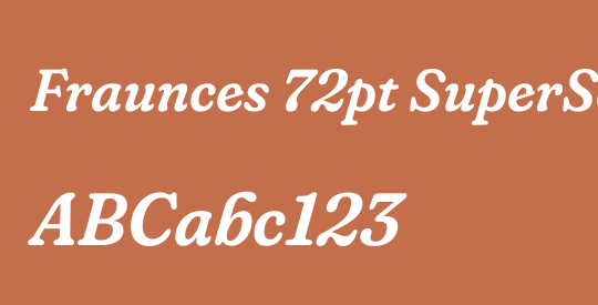 Fraunces 72pt SuperSoft SemiBold