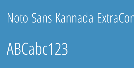 Noto Sans Kannada ExtraCondensed Light