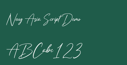 Neug Asia Script Demo