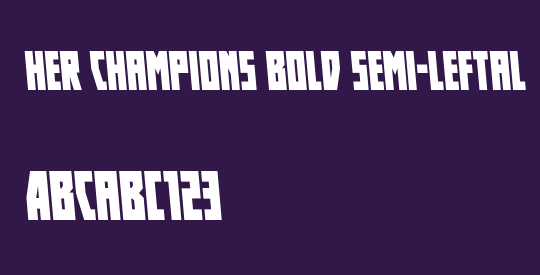 Her Champions Bold Semi-Leftal