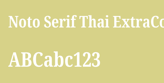 Noto Serif Thai ExtraCondensed