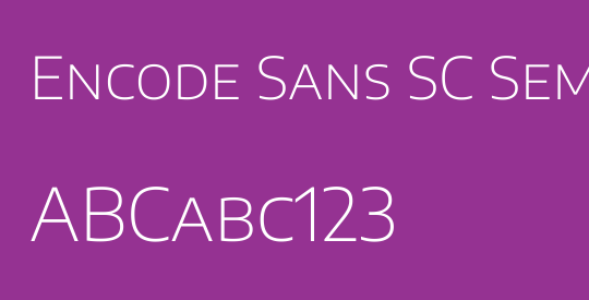 Encode Sans SC SemiExpanded ExtraLight