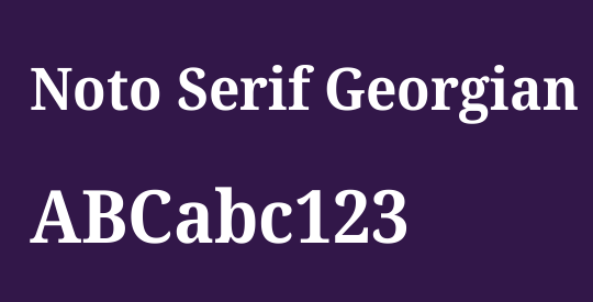 Noto Serif Georgian SemiCondensed