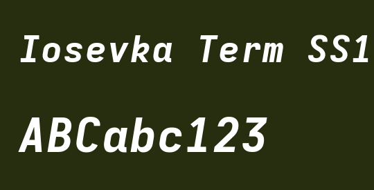 Iosevka Term SS11 XBdEx