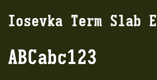 Iosevka Term Slab Extrabold