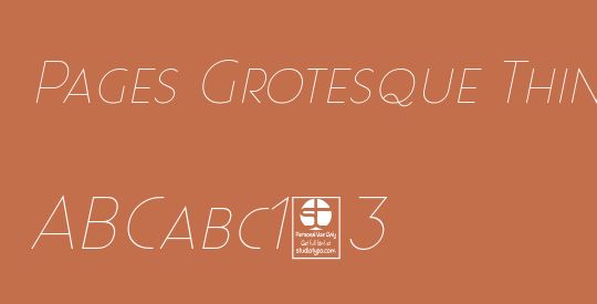 Pages Grotesque Thin Demo