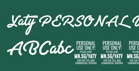 Yaty PERSONAL USE ONLY