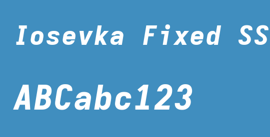 Iosevka Fixed SS01 HvExObl