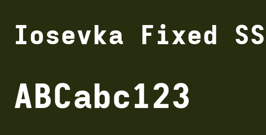 Iosevka Fixed SS05 HvEx
