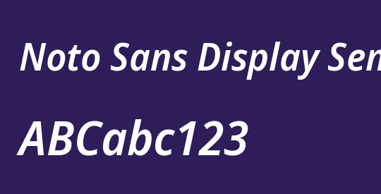 Noto Sans Display SemiBold