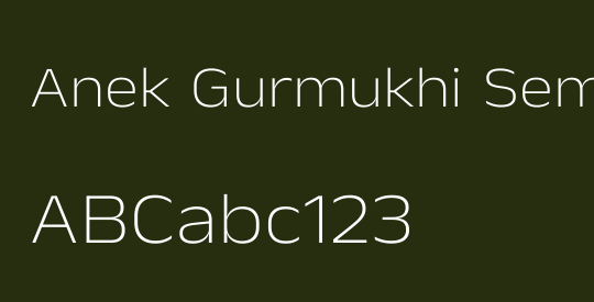 Anek Gurmukhi SemiExpanded ExtraLight