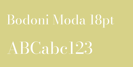 Bodoni Moda 18pt