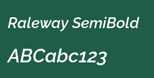 Raleway SemiBold