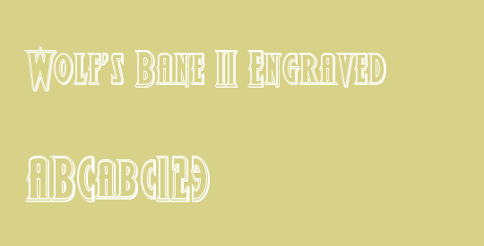 Wolf's Bane II Engraved