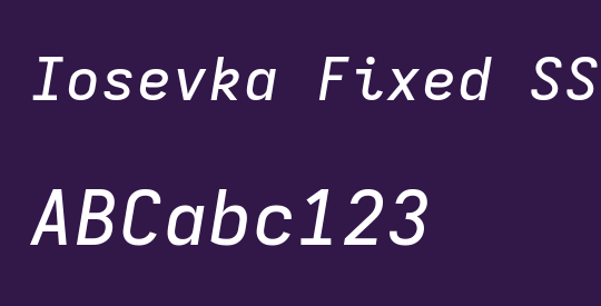 Iosevka Fixed SS03 MdEx