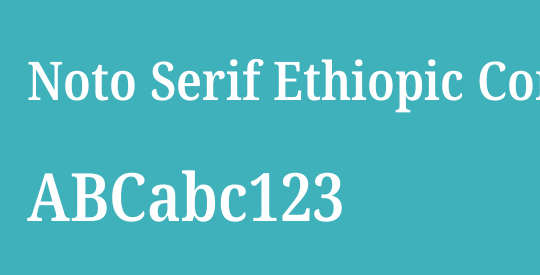 Noto Serif Ethiopic Condensed SemiBold