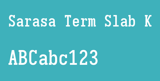 Sarasa Term Slab K Semibold