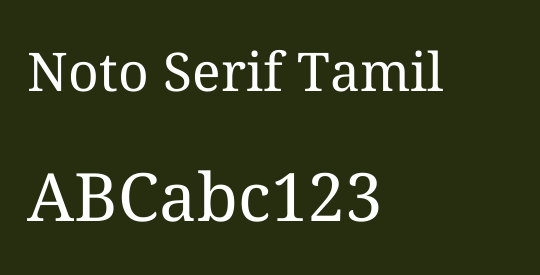 Noto Serif Tamil